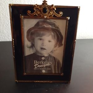GORGEOUS NEW Berkeley Designs 3.5"x5" Black Enamel Photo Frame